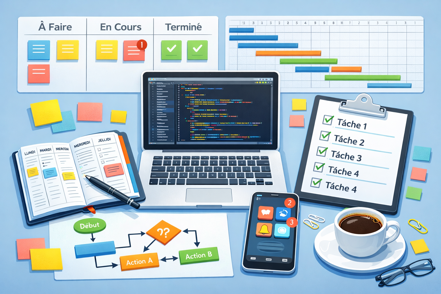 Outils & organisation digitale : clarté, méthode, autonomie