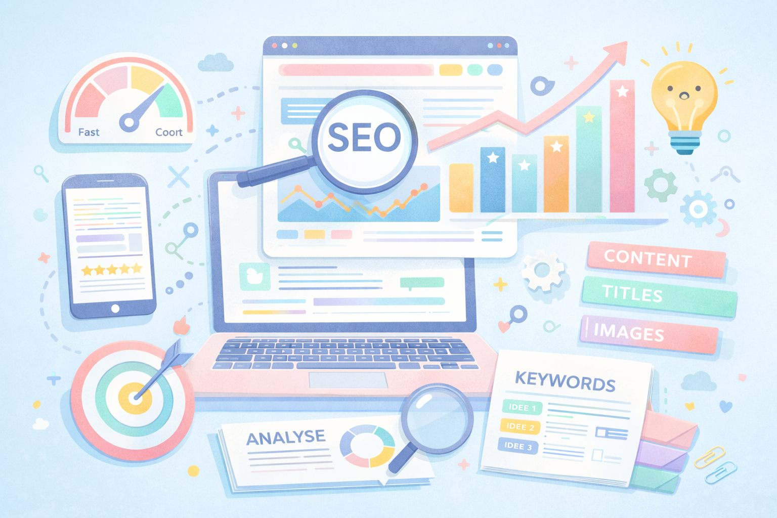 Illustration du Pack Décollage : création de site vitrine